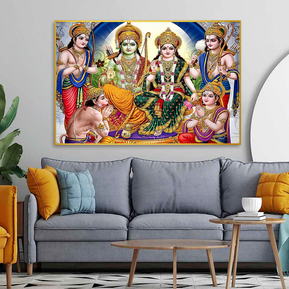 Wonderful Shri Ram Darbar Canvas Printed Wall Art & Paintings Main image