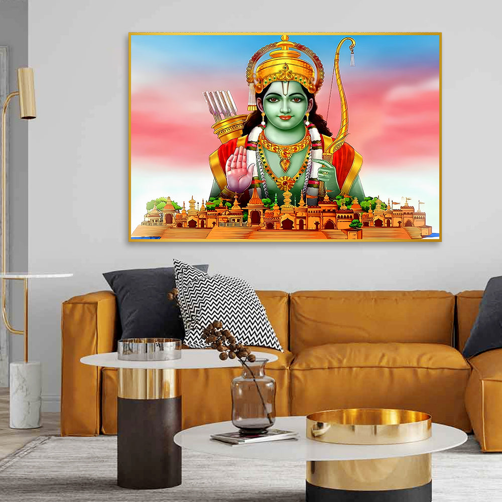Wonderful Shri Ram Blessing Canvas Printed Wall Art & Paintings Main image
