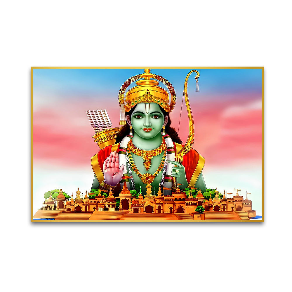 Wonderful Shri Ram Blessing Canvas Printed Wall Art & Paintings