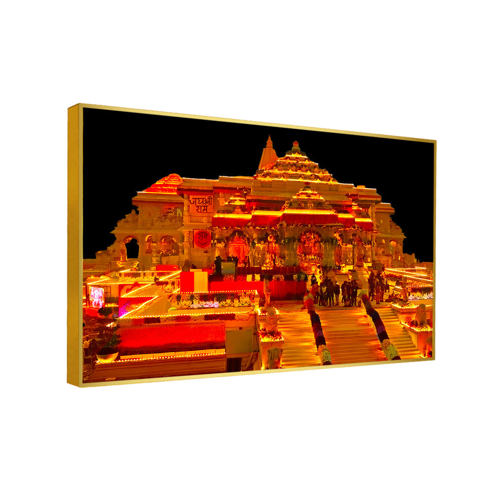 Beautiful Ajodhya Shri Ram Mandir Canvas Printed Wall Paintings Secondary image
