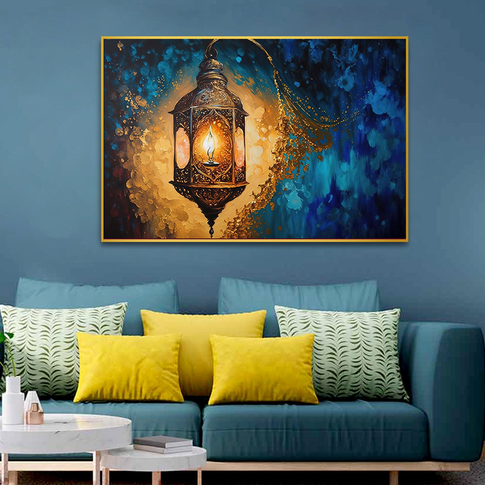 Beautiful Islamic Lantern Fantasy Old Paper Wall Paintings & Wall Art Main image