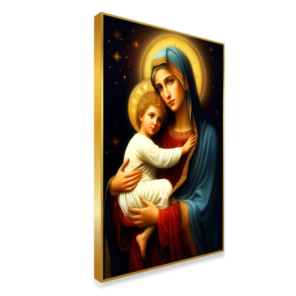 Saint Virgin Mary With Child Jesus Canvas Wall Paintings & Arts Secondary image