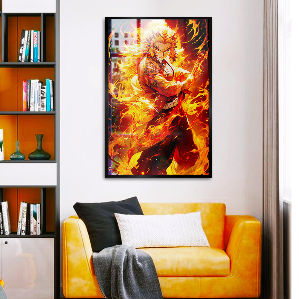 Rengoku From Demon Slayer Character Anime Wall Canvas Paintings Main image