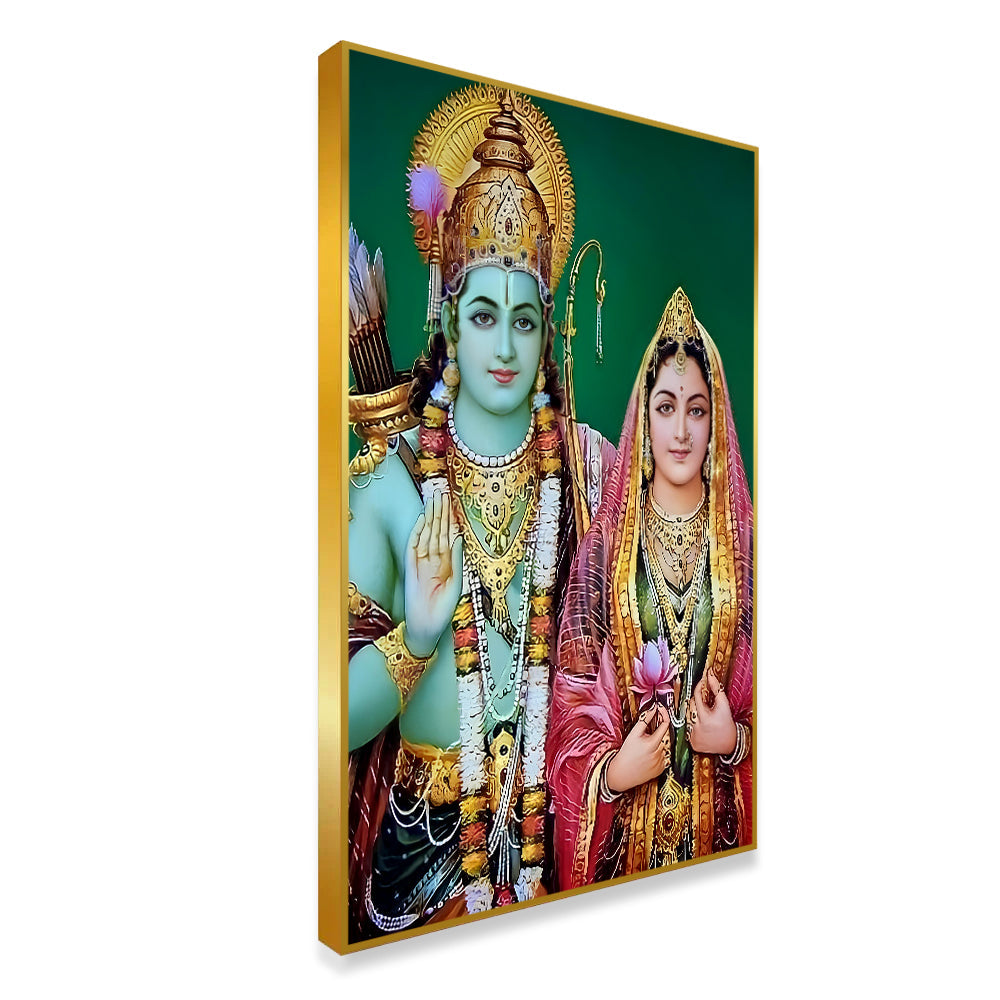 Beautiful Design Shri Ram & Sita Mata Canvas Printed Wall Art & Paintings Secondary image