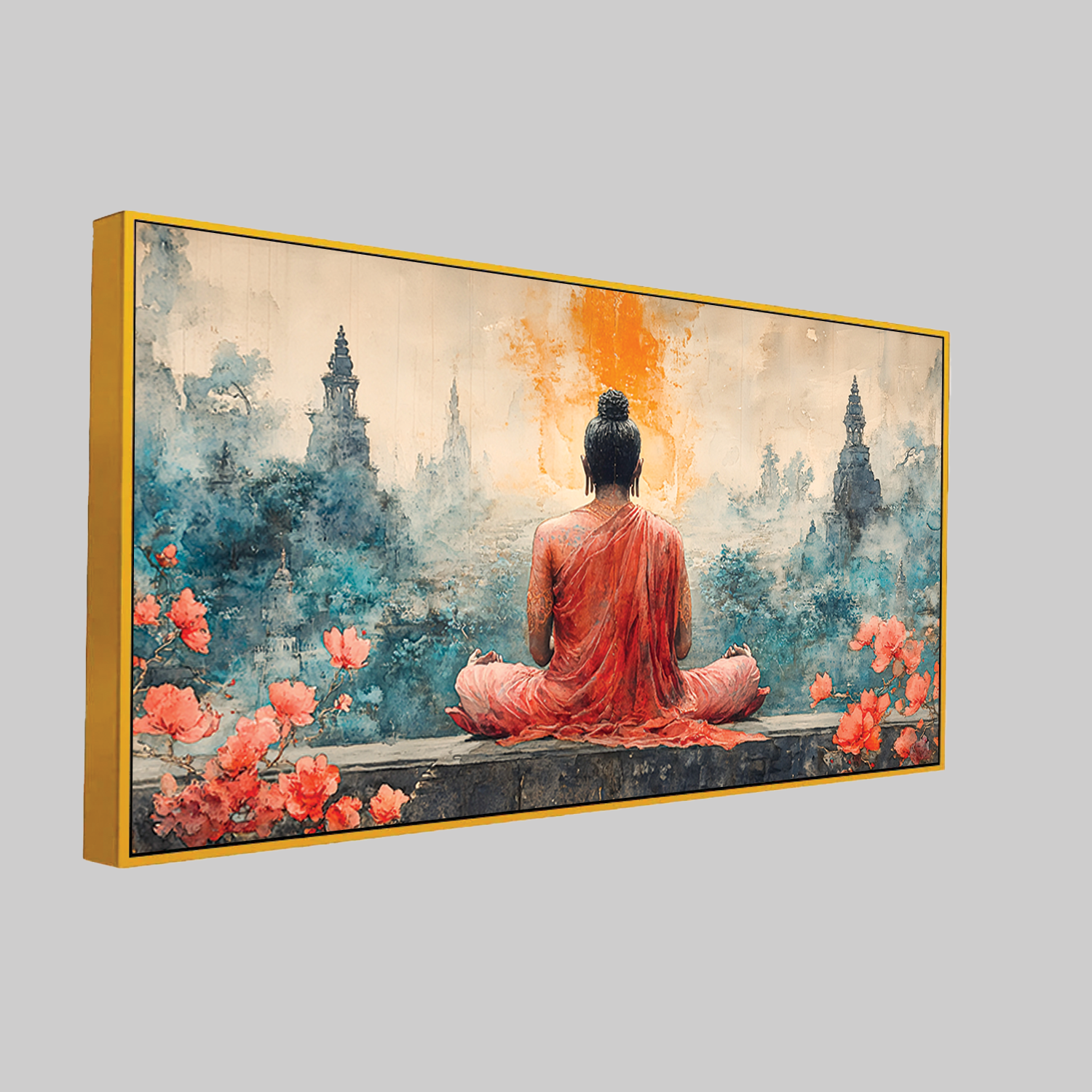 Stylish Gautam Buddha Canvas Wall Paintings for Living Room, Bedroom, Meditation, Boutiques, Yoga Studios, Office & Workspaces Secondary image