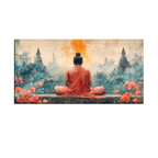 Stylish Gautam Buddha Canvas Wall Paintings for Living Room, Bedroom, Meditation, Boutiques, Yoga Studios, Office & Workspaces