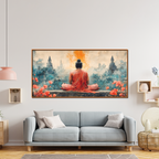 Stylish Gautam Buddha Canvas Wall Paintings for Living Room, Bedroom, Meditation, Boutiques, Yoga Studios, Office & Workspaces
