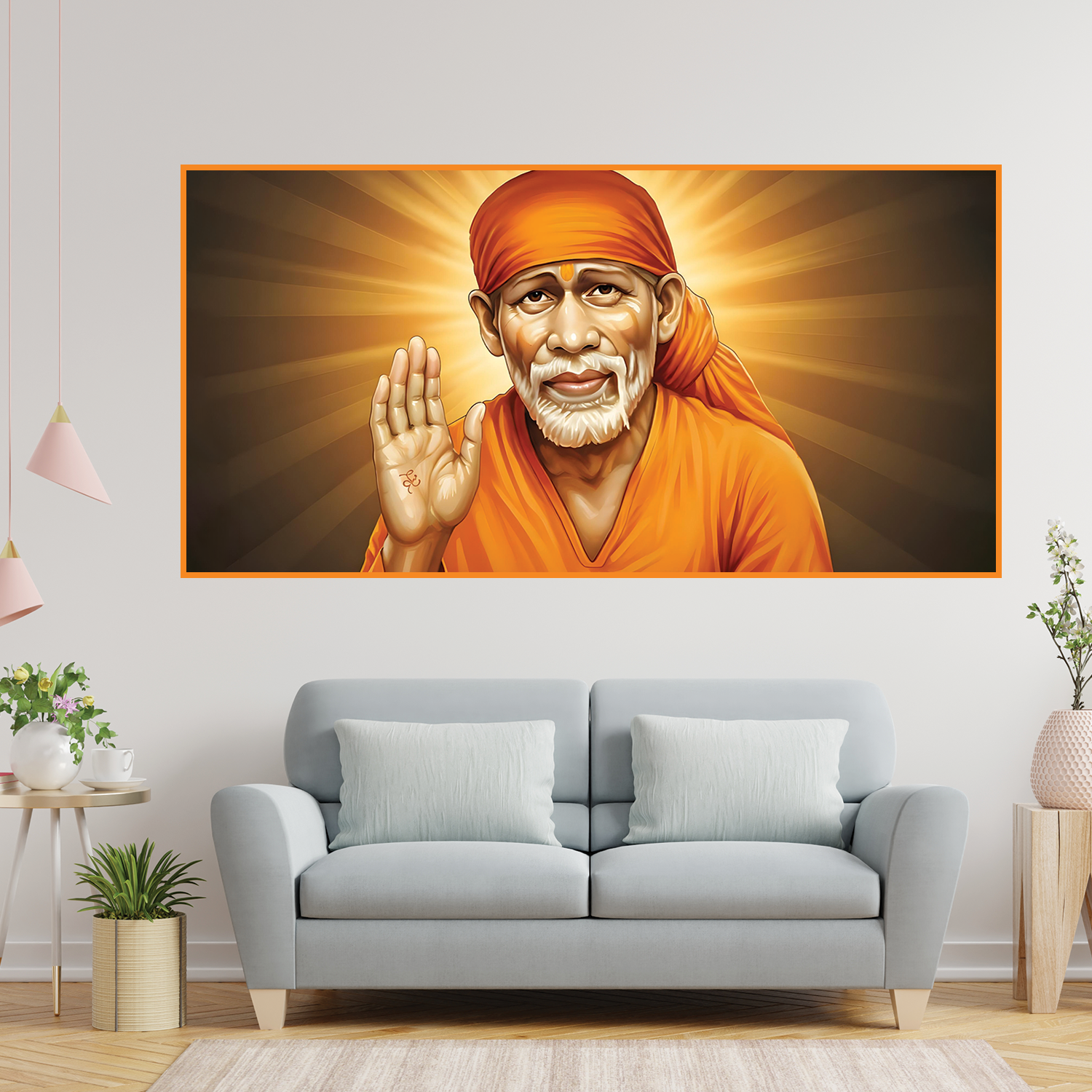 Sai Baba Canvas Painting for Home & Office Main image