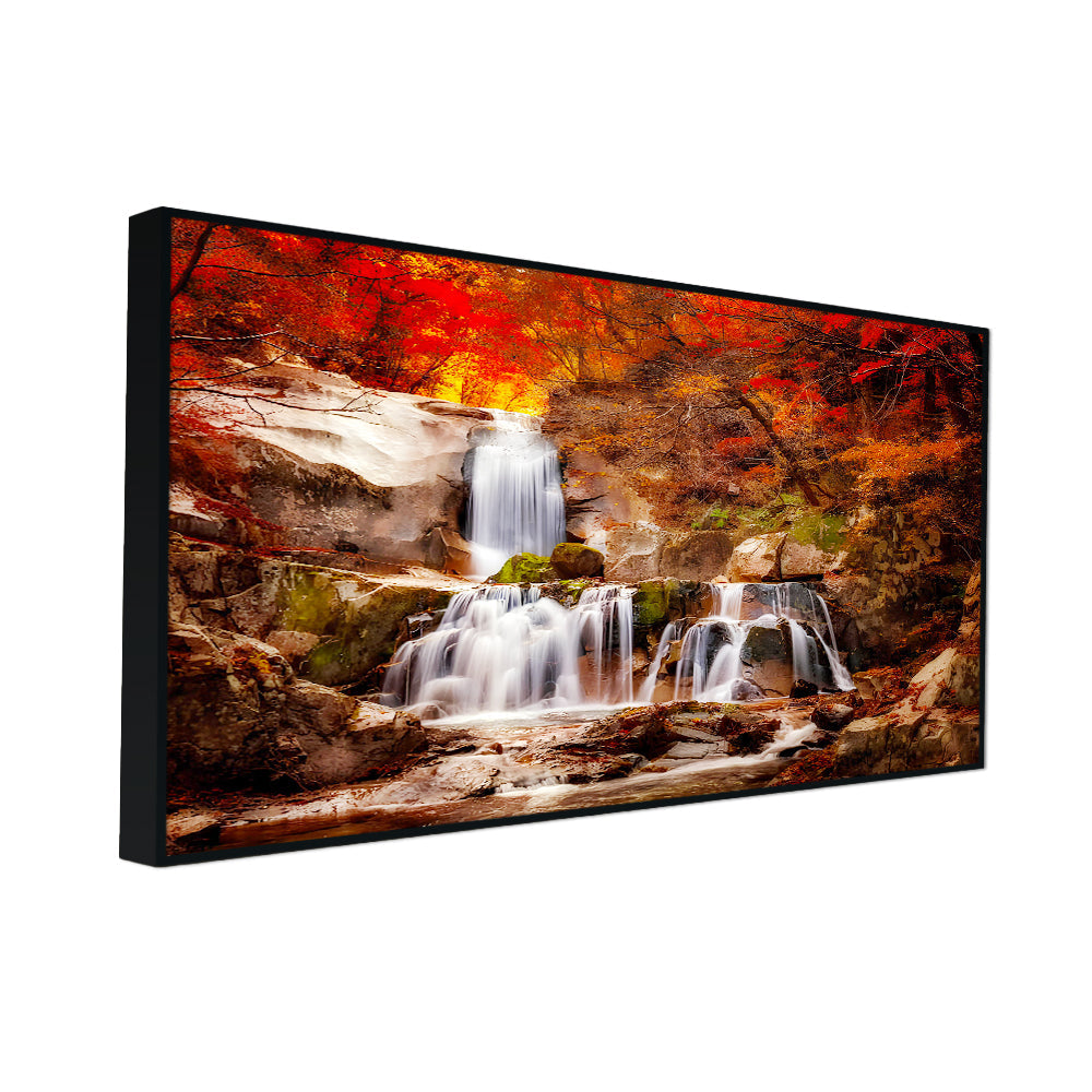 Soothing Waterfall Nature Scenery of Colorful Canvas Wall Paintings & Arts Secondary image