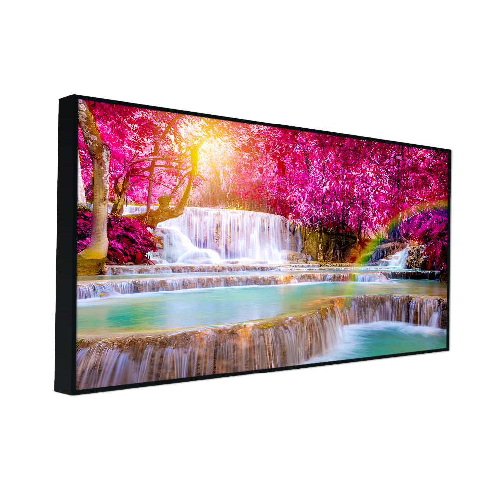 Artistic Waterfall Nature Scenery of Colorful Canvas Wall Paintings & Arts Secondary image