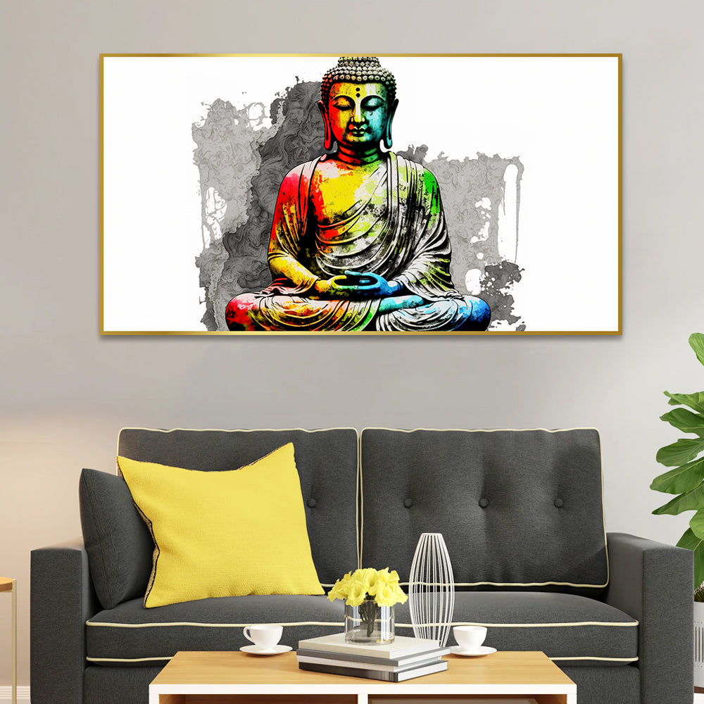 Watercolour Buddha Canvas Paintings Main image