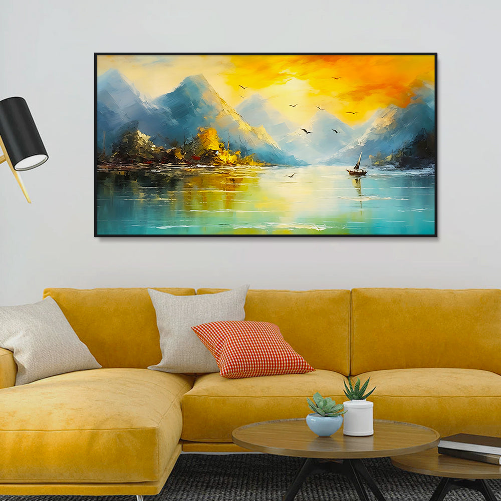 Beautiful Decorative Picture of Mountain Wall Painting & Art Main image