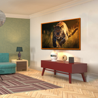 Sprinting Elegance Jaguar Wild Animal Action Canvas Wall Paintings