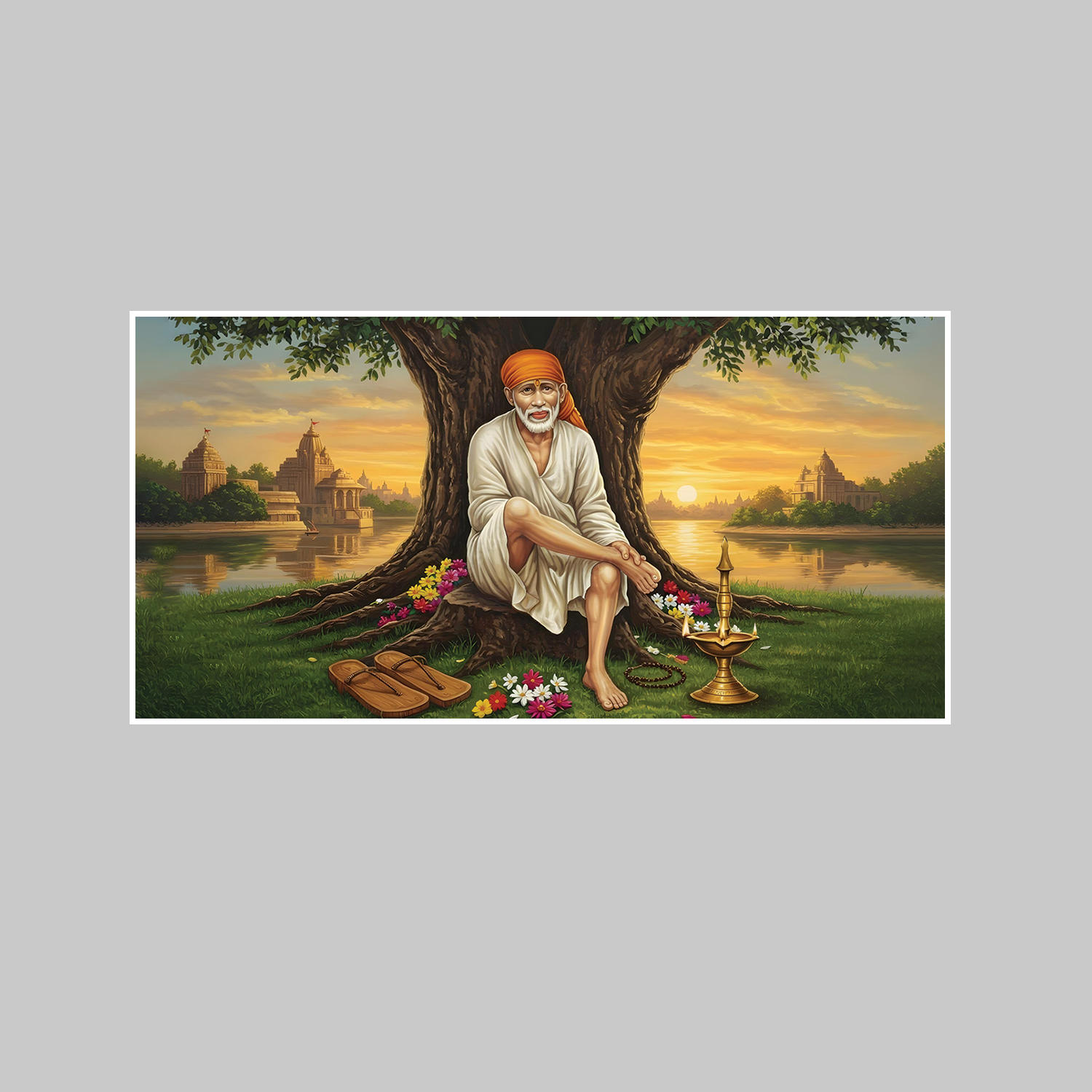 Spiritual Home Décor Sai Baba Canvas Painting Secondary image