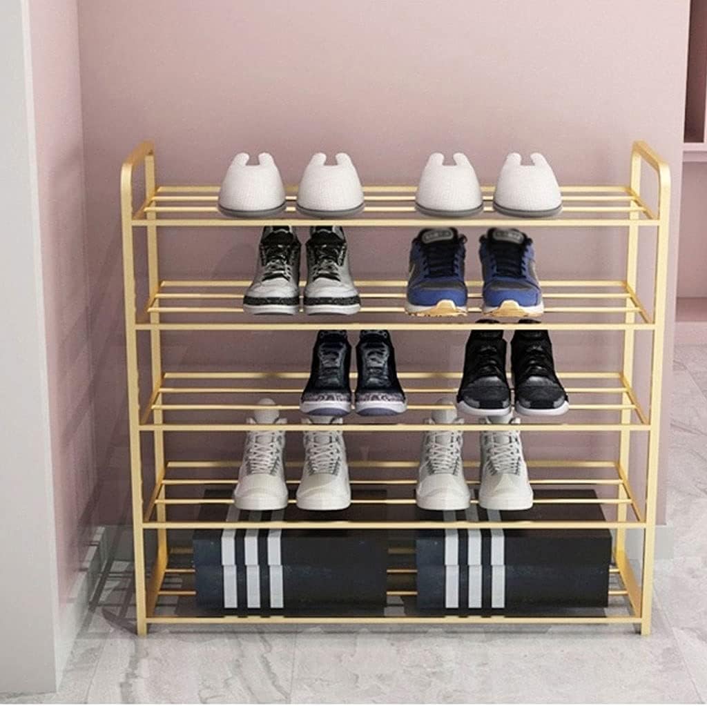 5 Layer Metal Shoe Rack Large Capacity Shoe Cabinet Secondary image