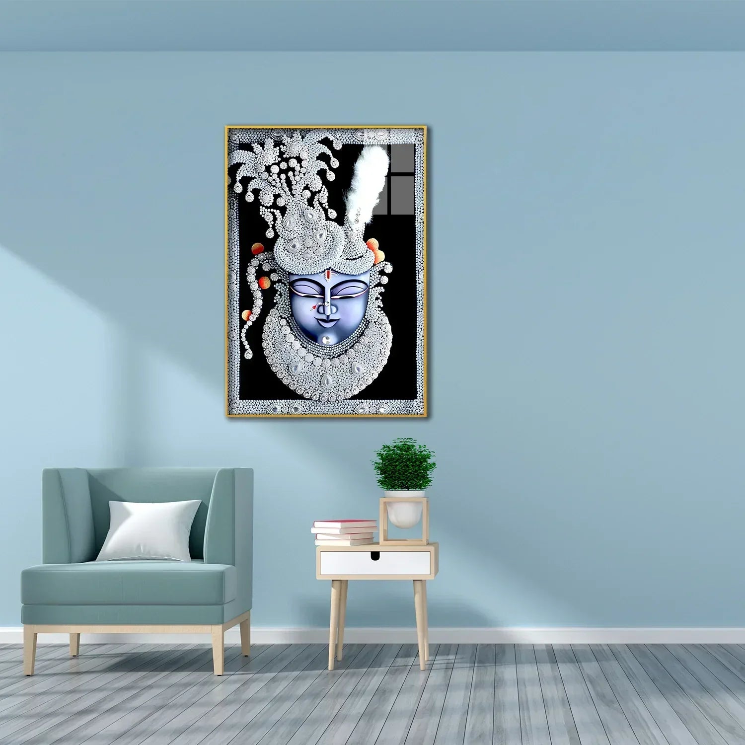 Beautiful Shreenath Ji Maharaj Acrylic Wall Paintings Clearance Sale Main image