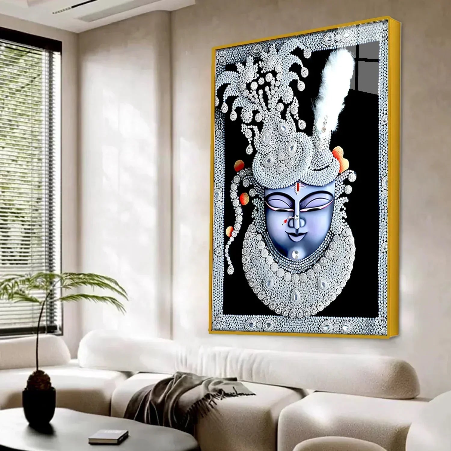 Beautiful Shreenath Ji Maharaj Acrylic Wall Paintings Clearance Sale Secondary image