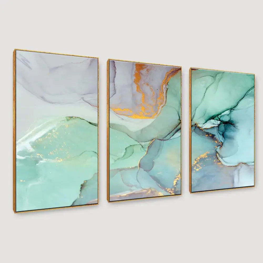 Beautiful Abstract Wall Art Wood Framed Canvas Painting Secondary image