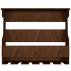 Backlit MDF Bar Wall Shelf / Mini Bar Cabinet in Walnut Finish