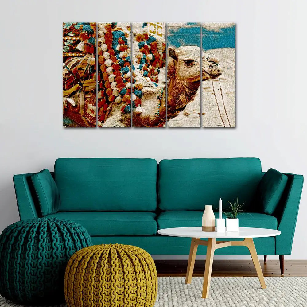 Arabian Camel Canvas Wall Painting
