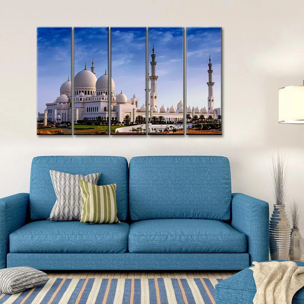 Sheikh Zayed Grand Mosque Center 5 Pieces Canvas Print Wall Painting Secondary image