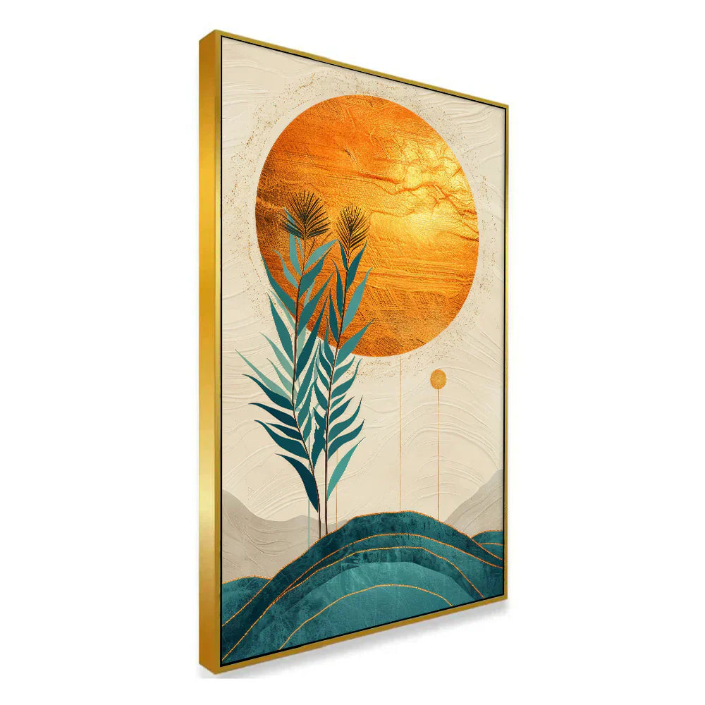 Abstract Golden Frame Modern Canvas Wall Painting Clearance Sale