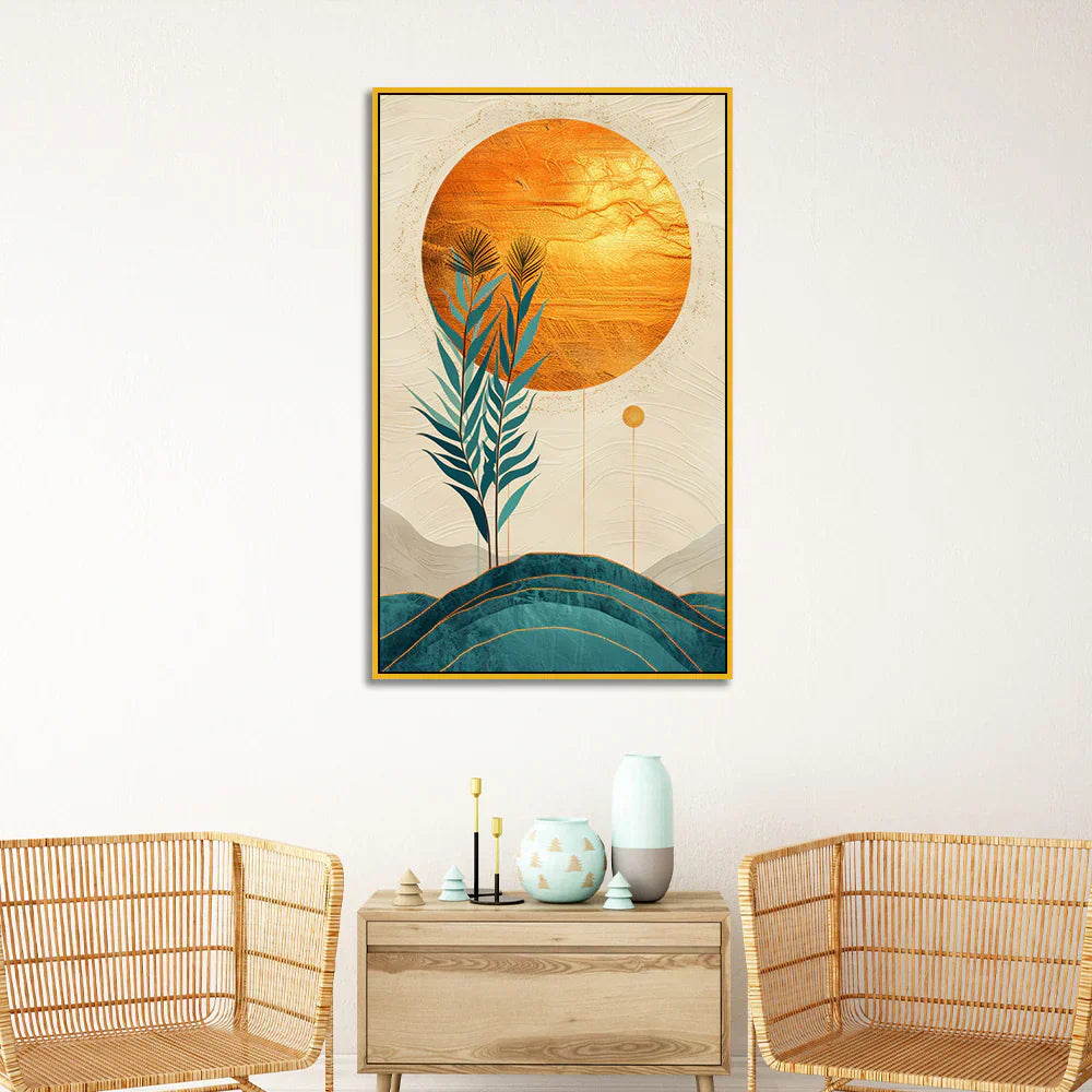 Abstract Golden Frame Modern Canvas Wall Painting Clearance Sale