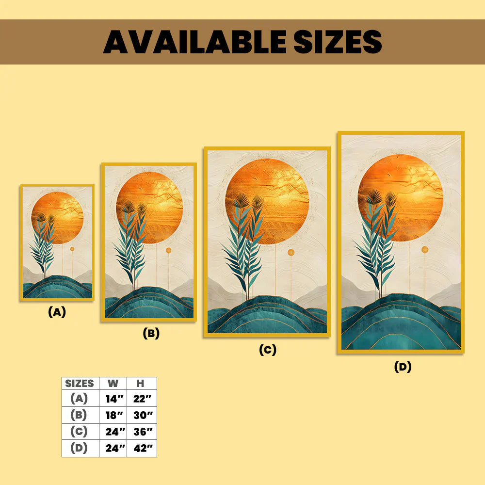 Abstract Golden Frame Modern Canvas Wall Painting Clearance Sale