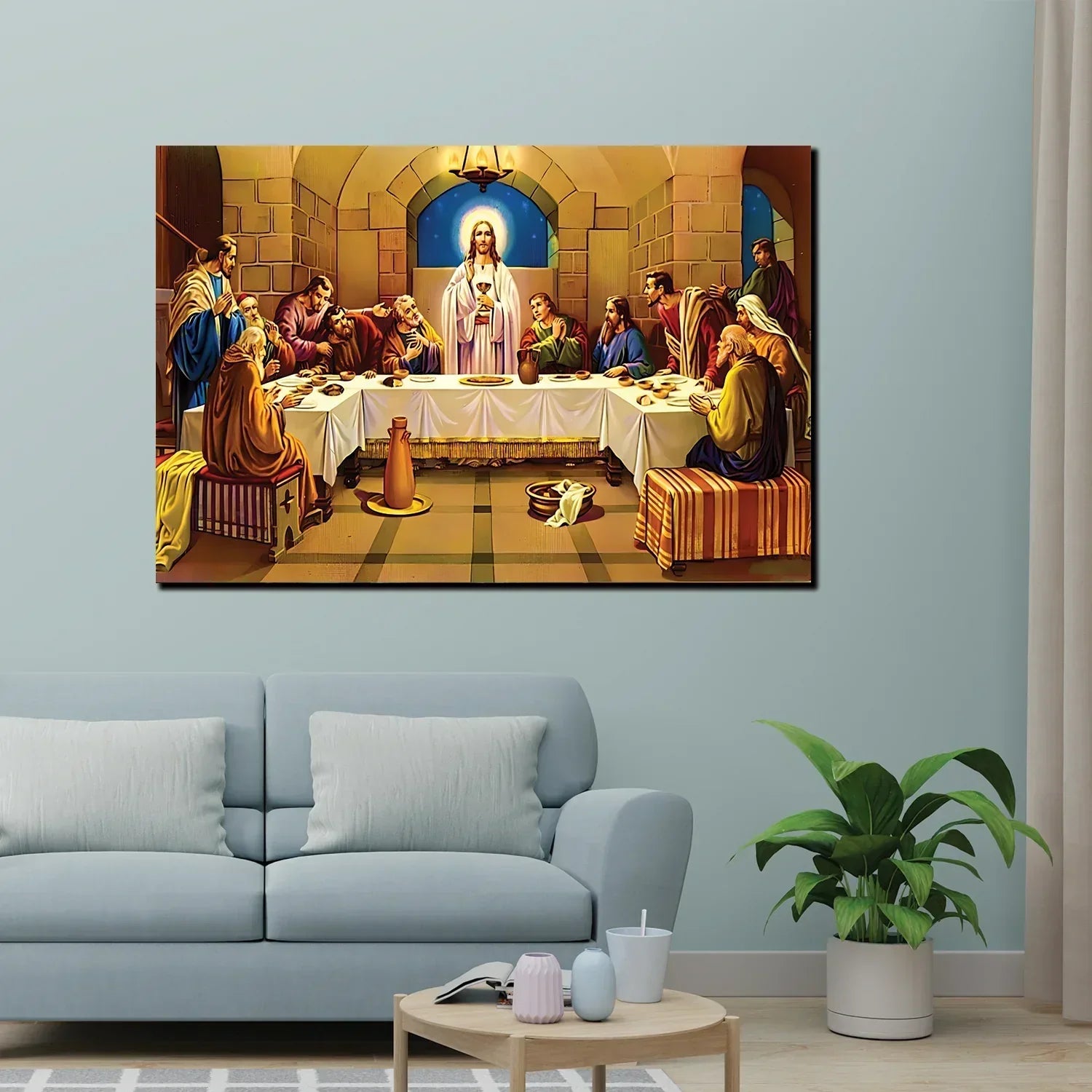Sovereign Jesus Canvas Printed Wall Paintings for Living Room, Meditation Room, Bedroom, Churches, Hospitals Clearance Sale Main image