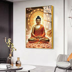 Alluring Gautam Buddha Canvas Printed Acrylic Wall Paintings & Art for Living Room, Office Clearance Sale