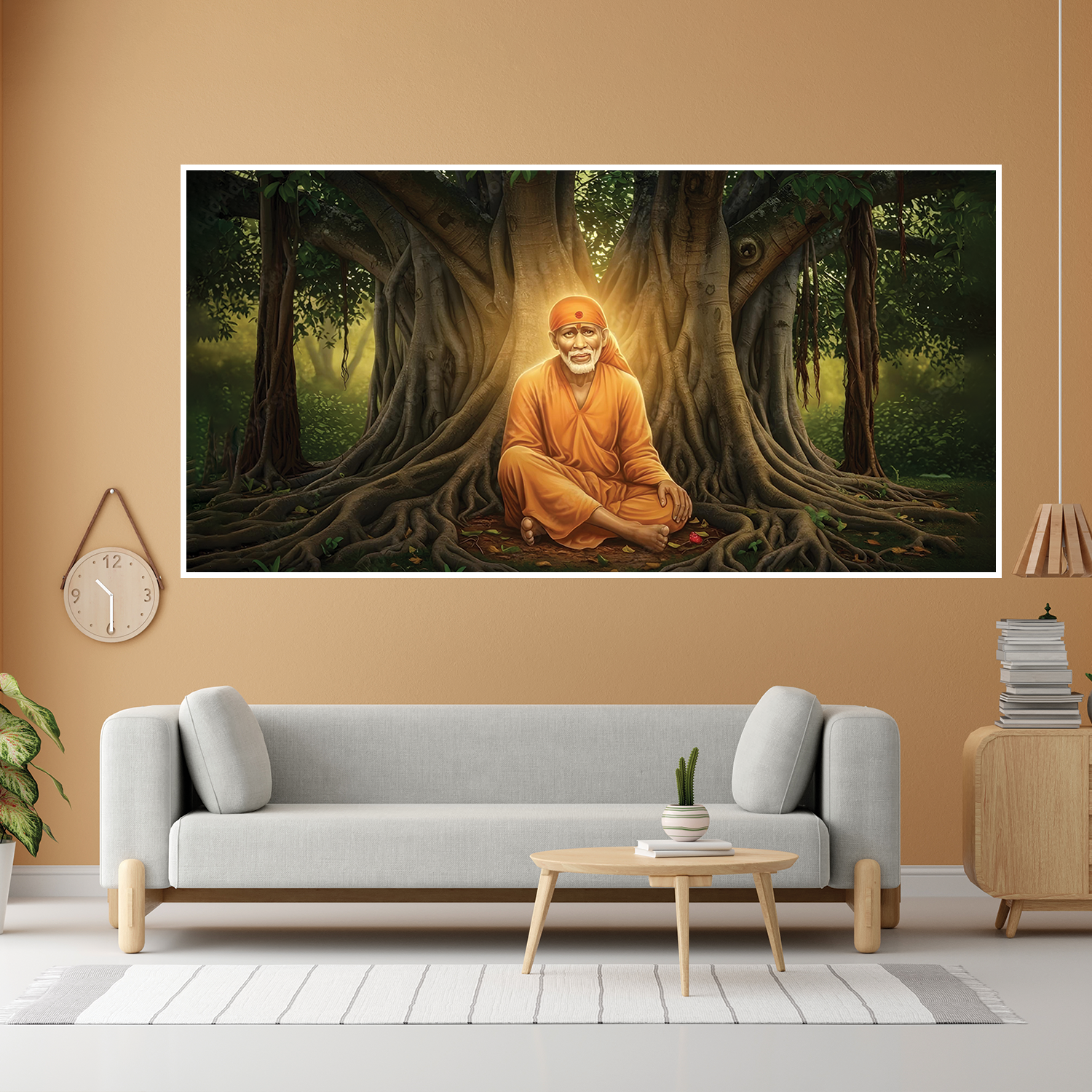 Shirdi Sai Baba Om Sai Ram Canvas Printed Wall Paintings & Art Main image