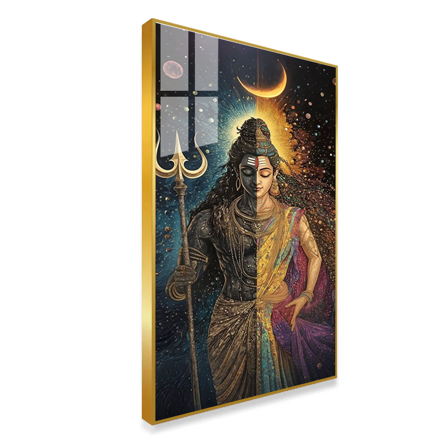 Spiritual Lord Shiva Wall Art – Acrylic Painting for Bedroom and Pooja Room Secondary image
