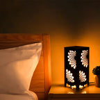 Willson Swirl Bloom Wooden Table Lamp - Unique Artistic Design