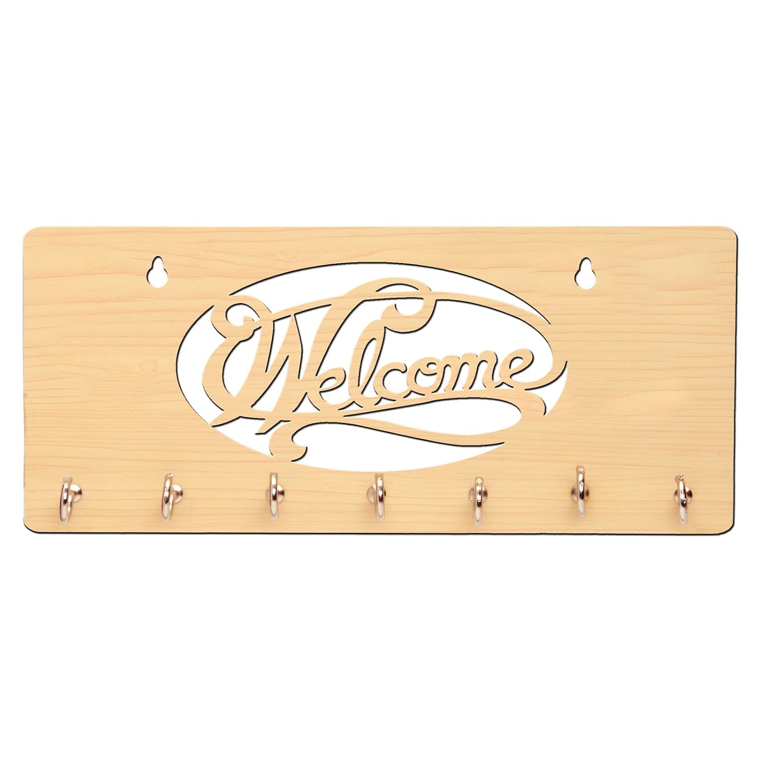 Welcome Unique Design Wall-Mounted Wooden Key Holder for Home Wall Secondary image