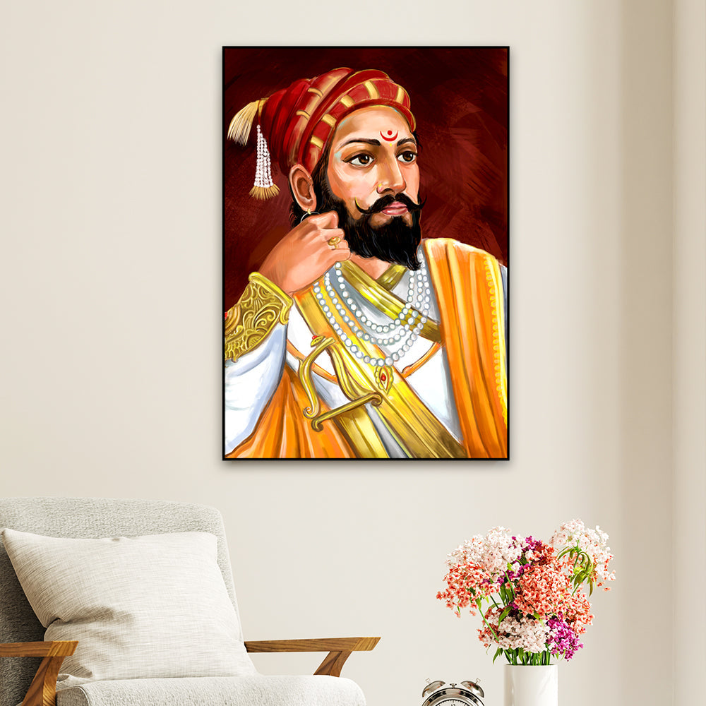 Shivaji Maharaj Canvas Painting for Home Main image