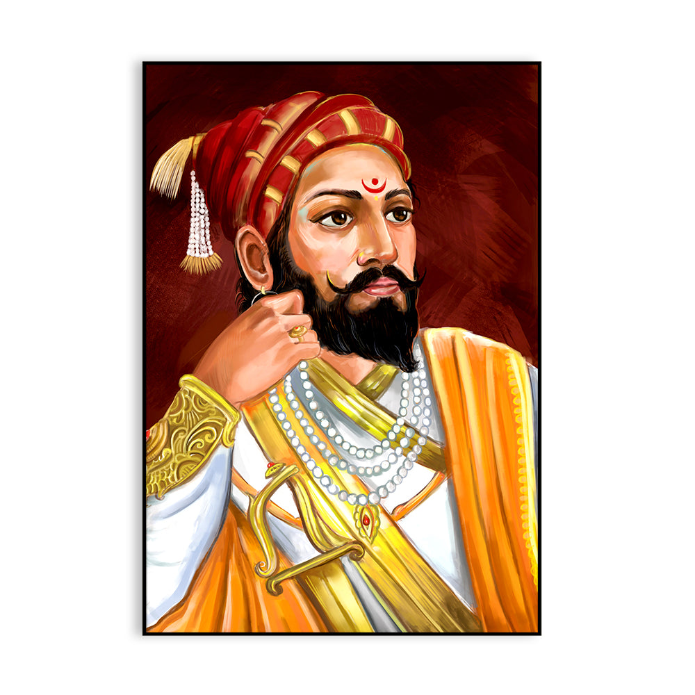 Shivaji Maharaj Canvas Painting for Home Secondary image