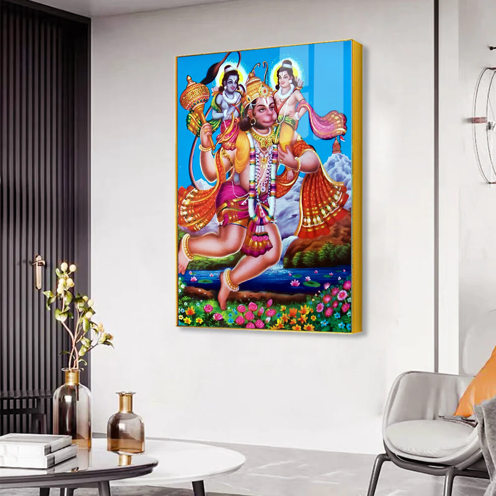 Strength & Devotion Hanuman Ji Acrylic Wall Paintings and Art Secondary image
