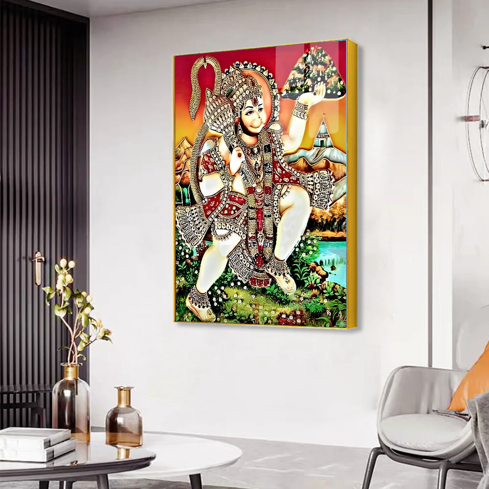 The Savior's Light Hanuman Ji Acrylic Wall Paintings & Art Secondary image