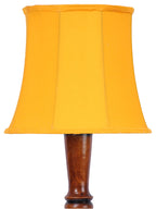 Yellow Cotton Wooden Floor Lamp