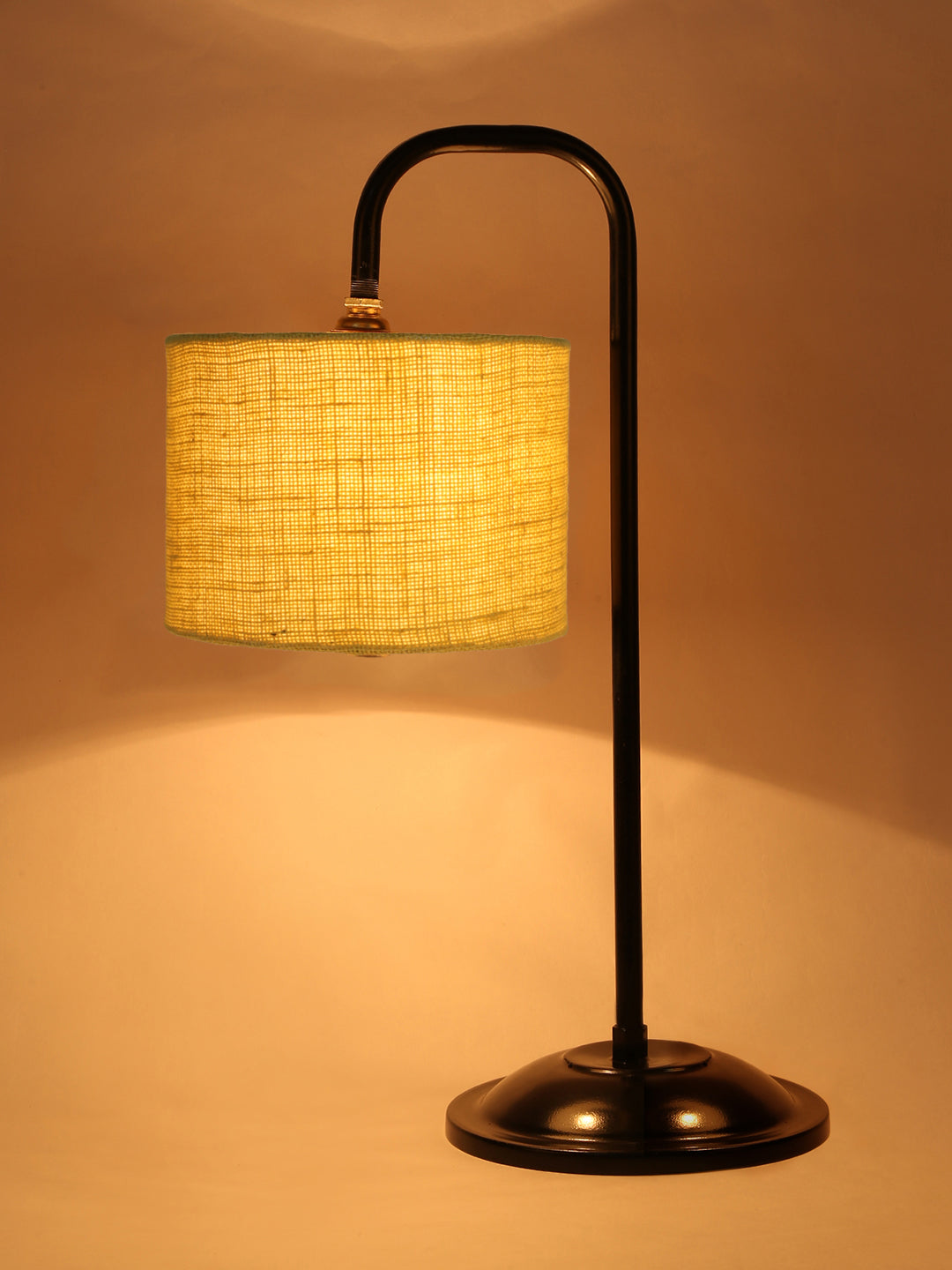 Yellow Jute Shade Iron Table Lamp (RM18)
