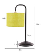 Yellow Jute Shade Iron Table Lamp (RM18)