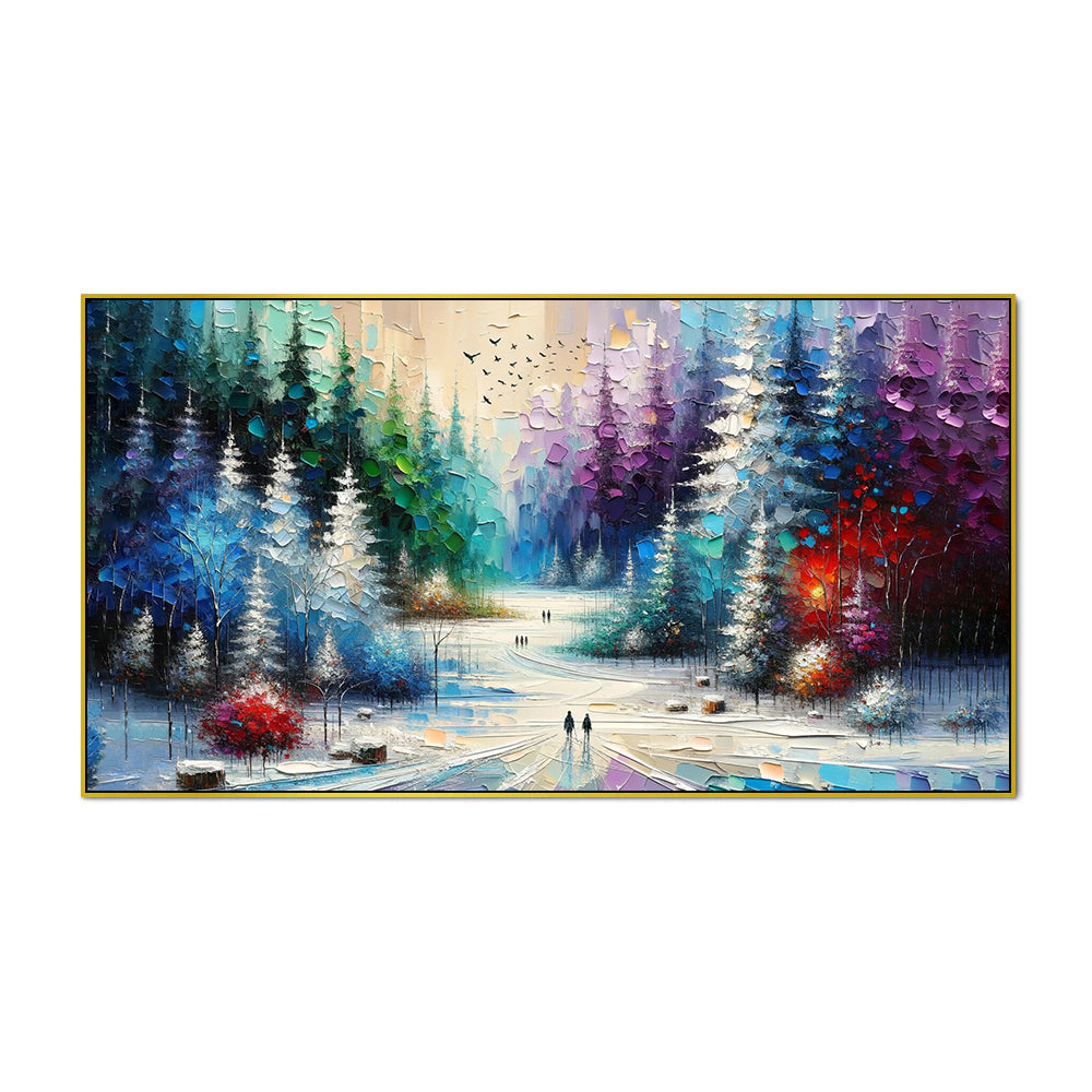 A Chromatic Winter Journey or The Colors of Our Love Canvas print wall painting