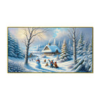 Winter Wonderland: Winter Playtime in the Forest Canvas PrintWall Painting