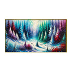 The Luminous Winter Path and Winter Dreamscape in Color Wall Painting
