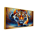 The Vibrant Gaze of the Prowling Hunter, Tiger Canvas Print Wall Painting