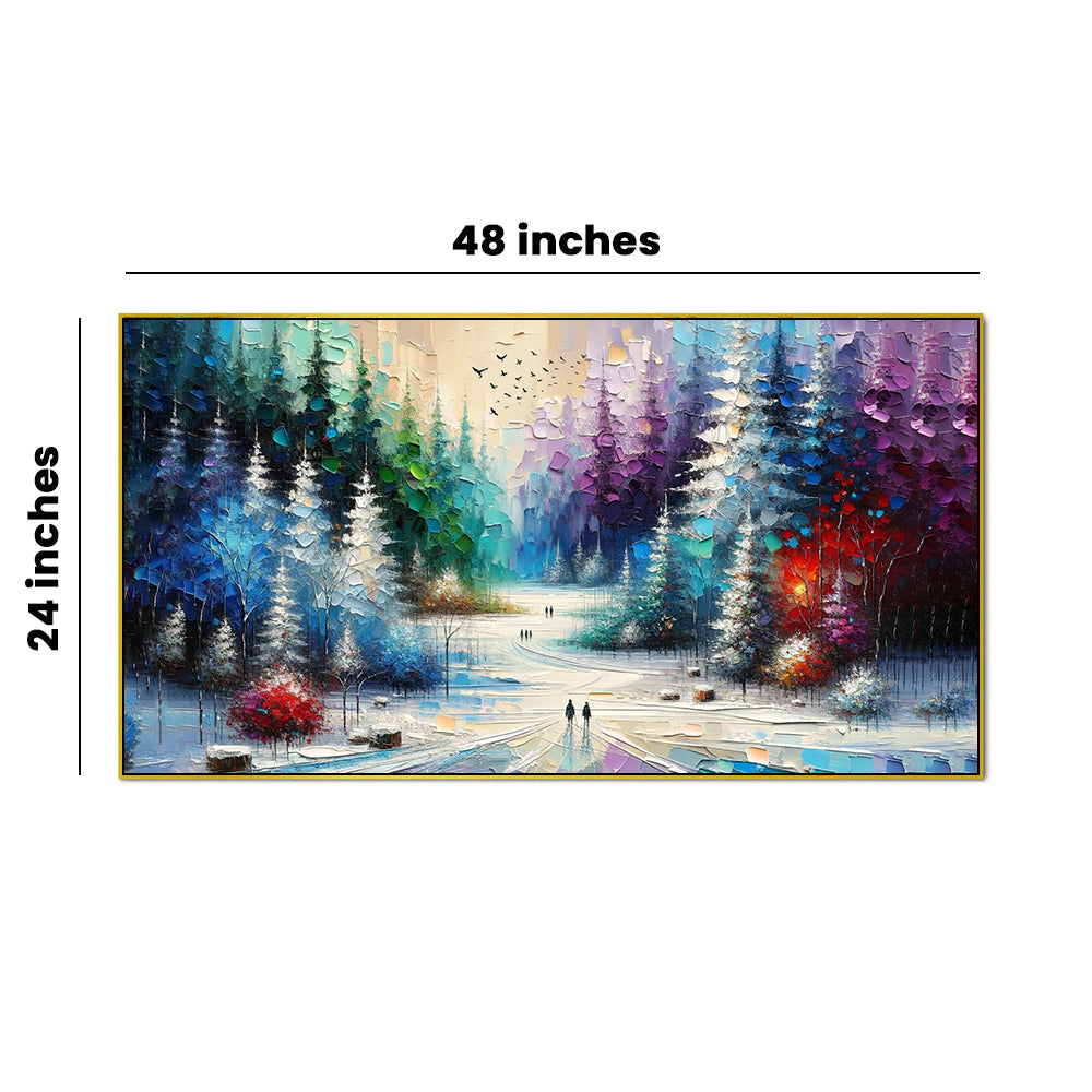 A Chromatic Winter Journey or The Colors of Our Love Canvas print wall painting