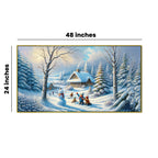 Winter Wonderland: Winter Playtime in the Forest Canvas PrintWall Painting