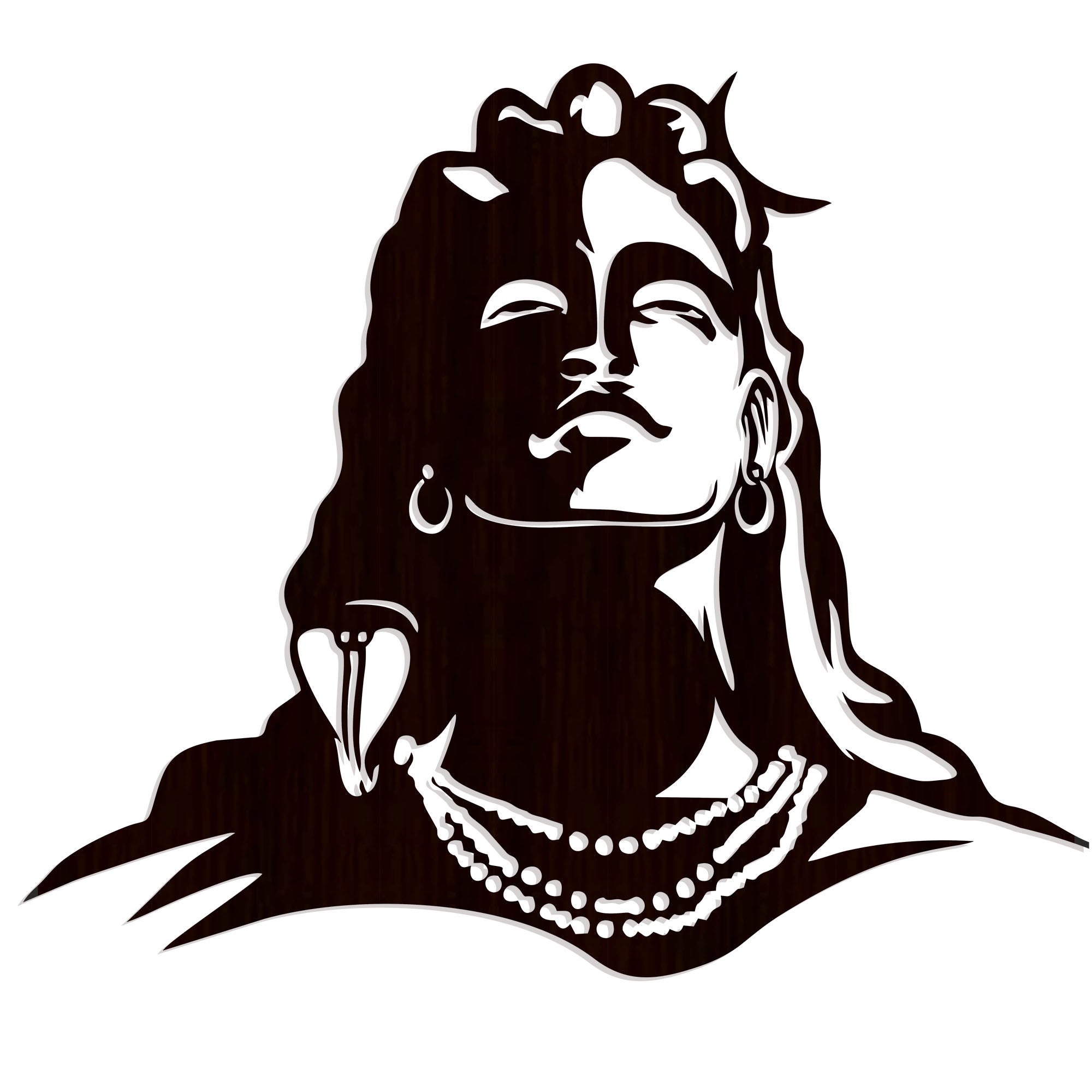 Adiyogi Lord Shiva Premium Backlit Design Wooden Wall Hanging with LED Night Light Walnut Finish Secondary image