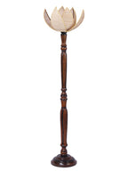 Bamboo Rose Wooden Floor Lamp