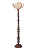Bamboo Rose Wooden Floor Lamp